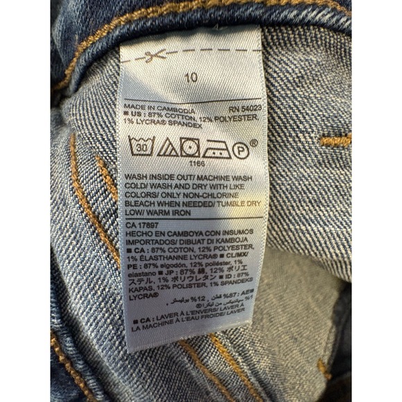 Old Navy Womens Jean Shorts California Stretch Blue Denim size 10 High Rise - Picture 12 of 12